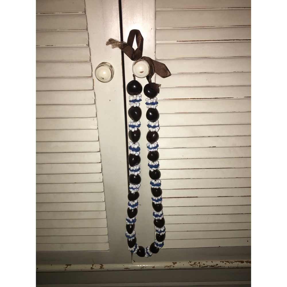 Hawaiian Brown and Blue Necklace